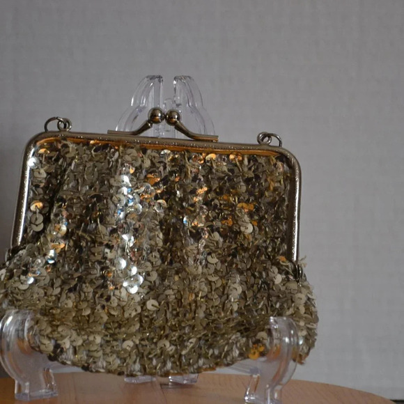 Vintage  Sequined Clutch - Picture 3 of 4